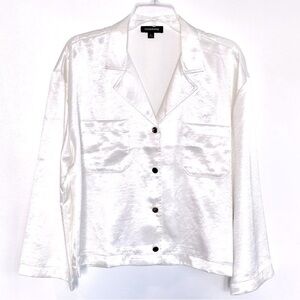 Calvin Klein Women's White Satin Top